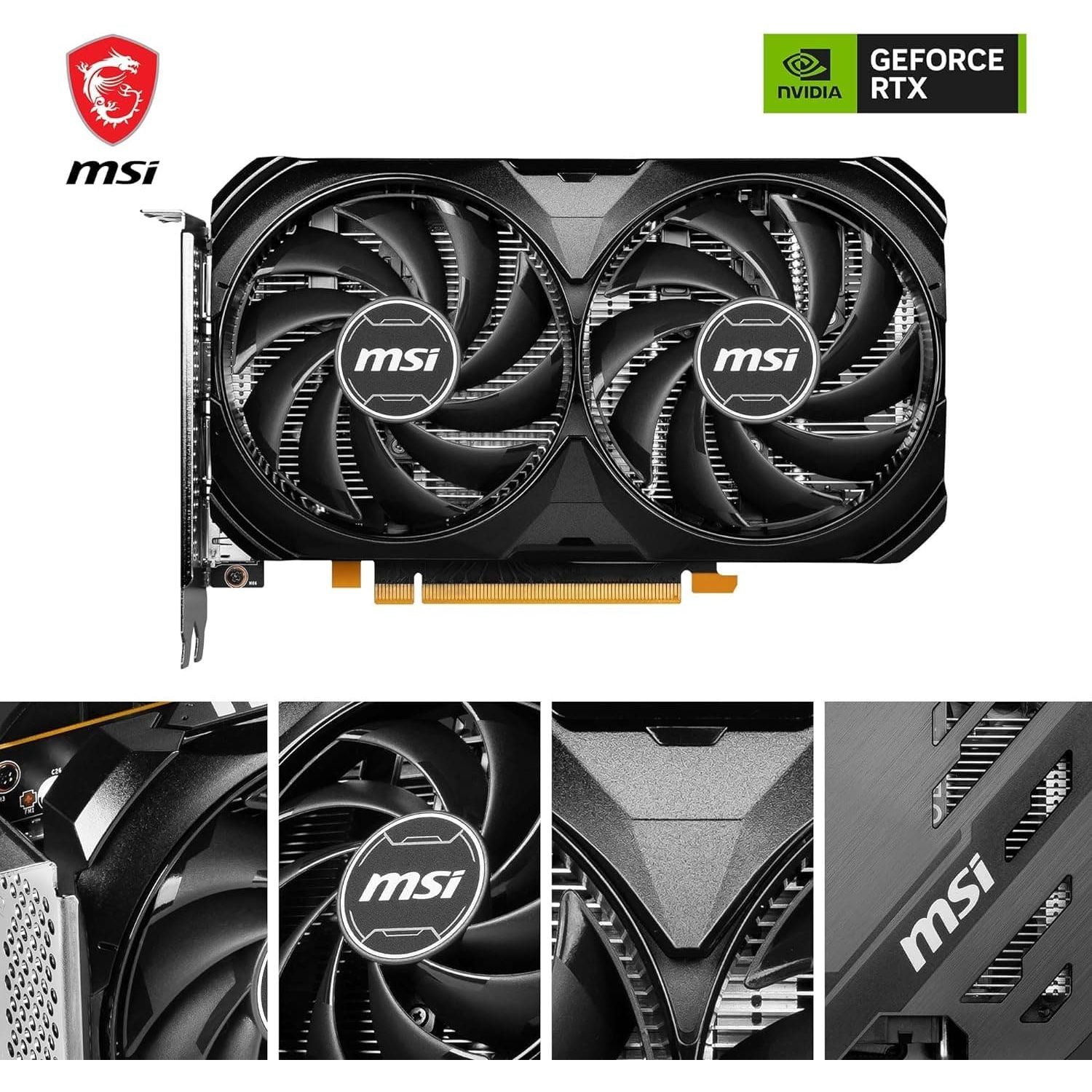 Buy MSI,MSI GeForce RTX 4060 VENTUS 2X BLACK 8G OC Gaming Graphics Card - 8GB GDDR6X, PCI Express Gen 4, 128-bit, 3x DP v 1.4a, HDMI 2.1a (Supports 4K & 8K HDR) - Gadcet UK | UK | London | Scotland | Wales| Ireland | Near Me | Cheap | Pay In 3 | Computer Components